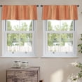 thumbnail image 2 of LALILO Kitchen Curtain Valance Copper Surface Metal Rod Pocket Window Curtain 52"x 18" Set of 2, 2 of 6
