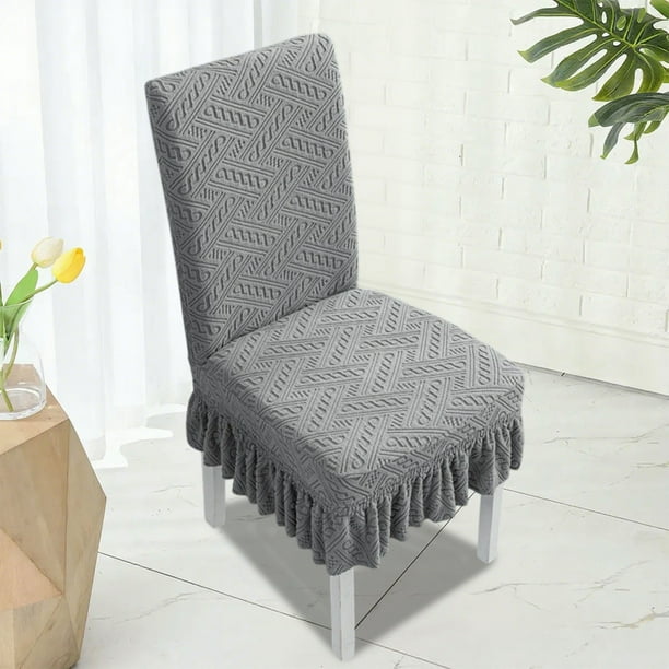 Funda Elástica Para Silla Sin Brazos Fansu - Tamaño Universal, Gris Oscuro, Poliéster Y Spandex