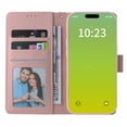 thumbnail image 4 of Compatible with iPhone 15 Pro Max Premium Vintage PU Leather Magnetic Closure Case with Strap Flip Cover, 4 of 5