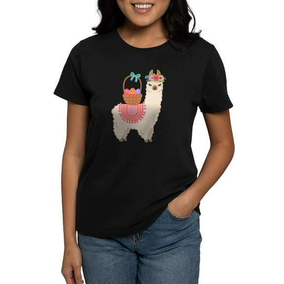 CafePress - EASTER ALPACHA T Shirt - Women's Traditional Fit Dark T-Shirt