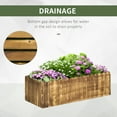 thumbnail image 4 of Outsunny 40" x 16" x 12" Raised Garden Bed, Raised Planter Box, Wooden Planter Raised Bed with Drainage Gaps & Lightweight Build, Natural Wood, 4 of 9