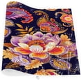 thumbnail image 5 of Placemats Set of 4 Heat-Resistant Rectangle Place Mats Ethnic Boho Flower Washable Plastic PVC Dining Table Mat Non-Slip Wipeable Woven Vinyl Placemat for Kitchen Patio Table Decor, 5 of 8