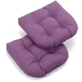 thumbnail image 2 of Blazing Needles  19 in. U-Shaped Twill Tufted Dining Chair Cushions, Grape - Set of 2, 2 of 2