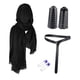 thumbnail image 4 of Disfraz de caballero medieval Disfraz de Halloween Hebilla Brazales Disfraces Vintage Negro Yuyangstore Traje medieval, 4 of 7