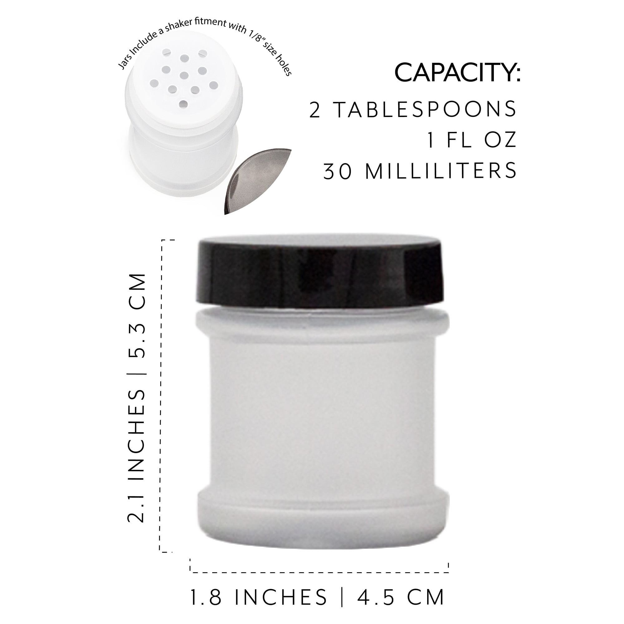 Tibello Spice Containers Glass Spice Jars, 7oz Spice Bottles And Dual Lid  Sifter Shaker And Spoon Opening Spice Shaker - Pack of 2