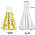 thumbnail image 4 of SKYSONIC Hanging Kitchen Towel set of 2,12" x 17" Abstract Geometry Stripe Yellow White Towel Set Dry Towels for Kitchen, Bathroom, Laundry Room Table, 4 of 7