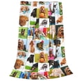 thumbnail image 2 of Salouo Collage of pretty dogs Print Bed Blankets, Flannel Blanket Comfortable Air Conditioning Blanket Lightweight Blanket for Sofa Bed Travel & Couch-80"x60", 2 of 7