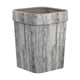 thumbnail image 1 of Papelera portátil cuadrada estilo granja decorativa gris, 1 of 9
