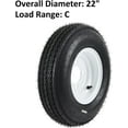 thumbnail image 4 of 2-Pack Trailer Tires On Rim 5.30-12 530-12 530X12, Load Range C, 6PR, 4 Lug 12 In. White Spoke Wheel, 4 On 4" Durable Trailer Tire Travel/Camper/Utility/Boat, Set of 2, 4 of 6
