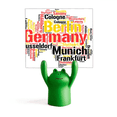 thumbnail image 1 of Alemania Ciudad nombre ilustración de estilo de mapa Estante de notas, estante de ranas de animales de dibujos animados, 1 of 3