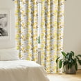 thumbnail image 2 of Ambesonne Kitchen Curtains, Tea Time Cups Flowers, Pair of 28"x84", Turquoise Yellow, 2 of 5