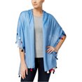 thumbnail image 1 of I.N.C Womens Tassel Scarf, Blue, One Size, 1 of 1