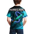 thumbnail image 3 of Enfants Minecraft Jeu Imprimé Manches Courtes T-shirt Tops, 3 of 4