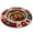Reindeer Fire Pit Spiral Stair, variant on 3D Christmas Optical Illusion Round Rug, Gingerbread Village Spiral Stair Visual Trap Floor Mat for Living Room, Entryway, Bedroom and Holiday Home Decor, 23.62 Inch