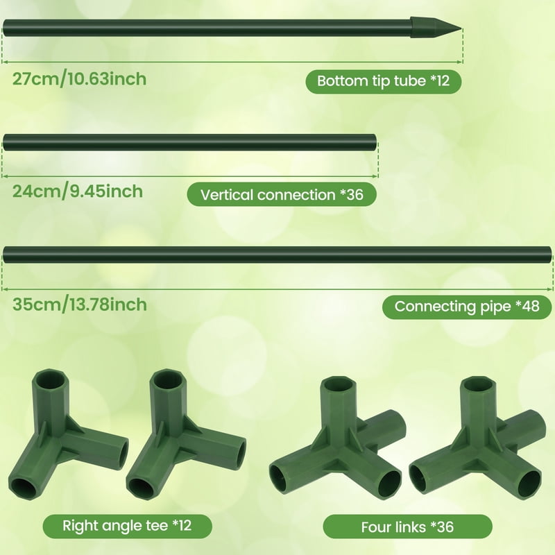 Garden Tomato Plant Cage Support Pole Assembled Tomato Garden Vegetable Cages Plastic Plant Tower Stakes Cucumber Tomato Cage