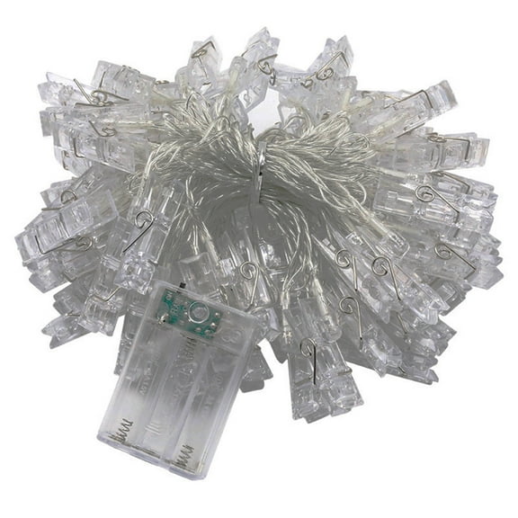 20 LED Photo Clips String Light, String Light Clips for Hang Pictures Card Bedroom Wall Decorations Christmas Patio Halloween Thanksgiving Wedding Party D茅cor