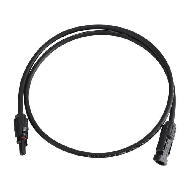 Cable de extensión para panel solar, cable fotovoltaico con adaptador de conectores macho y hembra.