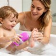 thumbnail image 2 of Silicone Shower and Facial Cleansing Brush with Hanging Rope Soft Exfoliating Scrub for Showering and Face Purple, 2 of 9