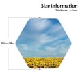 thumbnail image 3 of Disketp Blooming Sunflower Field Funny Coasters,4 Pcs Leather Coasters With Holder, Perfect Housewarming Hostess Gifts,Protect Furniture From Water Marks Scratch, 3 of 9