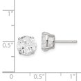 thumbnail image 7 of 925 Sterling Silver 8mm Round Basket Set CZ Stud Earrings, 7 of 7
