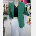 thumbnail image 1 of Internet Celebrity Explosion Chiffon Double-Layer Sun Protection Clothing plus size Summer Middle-aged Female Mother 9-Sleeve Small Suit Thin Jacket, 1 of 7