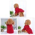 thumbnail image 2 of Sudadera de Algodón para Perros Ropa de Invierno/Otoño Abrigo Forrado de Franela Cálido Rojo S, 2 of 7
