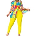 thumbnail image 1 of Cameland Ensemble Costume Femme Été Décontracté Deux Pièces Col Rond Haut/chemise Ensemble Manches Courtes Pantalon Impression Mode, 1 of 6