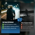 thumbnail image 3 of Smart Bike Helmet with LED Light for Adults & Teens – Bicycle Helmet with Turn Signals, Customizable Patterns, APP & Remote Control for Cycling, Mountain & Road Bikes, Electric Scooters, Skateboards, 3 of 8