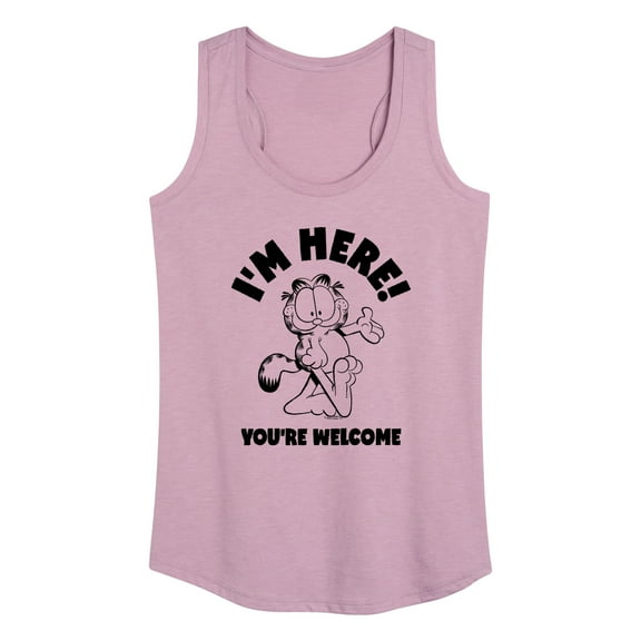 Garfield - I'm Here You're Welcome - Women's Racerback Tank Top
