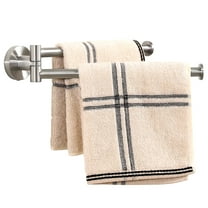 KES Kitchen Towel Bar Swivel 9-Inch Towel Rack Double Towel Holder 2-Arm Wall Mount 18/8 Stainless Steel Brushed