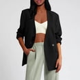 thumbnail image 2 of Timegard Blazer Jackets for Women Open Front Long Sleeve Button Work Office Casual Suit Jacket with Pockets, 2 of 5