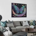 thumbnail image 2 of Fenyluxe Butterfly Crescent Moon Stars Canvas Wall Art Decor Ready To Hang for Room Home Decor 16x16in, 2 of 6