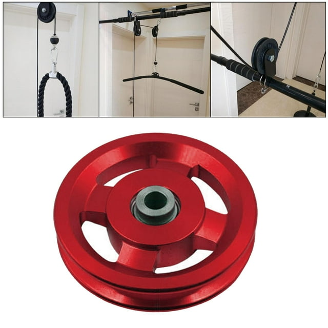 Ruedas de polea, rueda de polea, polea de gimnasio para gimnasio múltiple para gimnasio, equipo de fitness, pieza de repuesto, puerta de garaje, 95 mm Macarena Polea para equipos de fitness