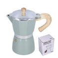 thumbnail image 2 of Stovetop Moka Pot, Alumunum Alloy Coffee Maker  For Office For Home Cyan Blue, 2 of 8