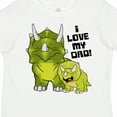 thumbnail image 4 of Inktastic I Love My Dad with Baby and Daddy Triceratops Boys or Girls Toddler T-Shirt, 4 of 5