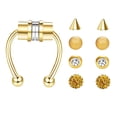 thumbnail image 1 of Anillo  Piercing falso magnético punk Regalos para hombres Mujeres Oro Zulema  Anillo de nariz falso, 1 of 8