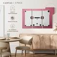 thumbnail image 5 of Elephant Stock White Cassette Tape Wall Art - Horizontal Multi Panel Canvas - Living Room Wall Decor - Music Multi Panel - White And Pink Decor - 74" x 48", 5 of 8
