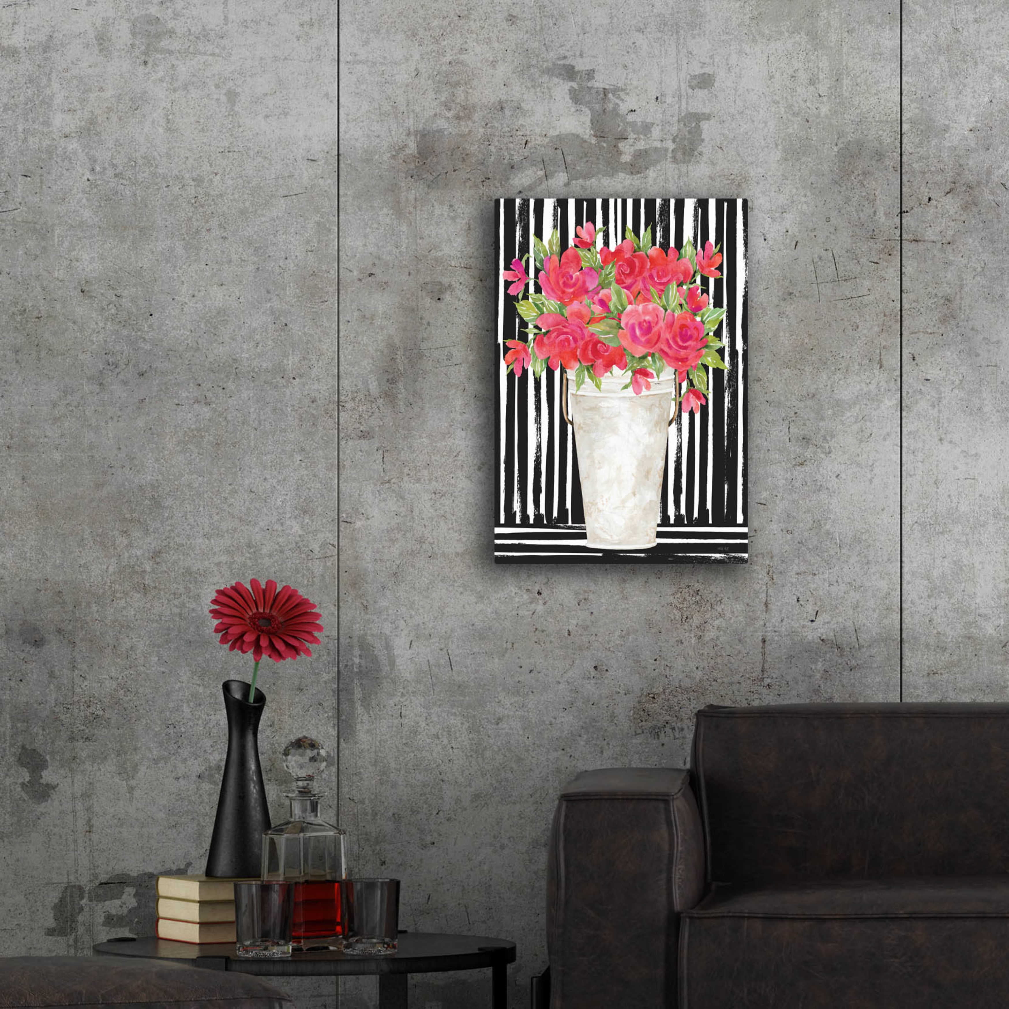 Wall Decor Home & Living Acrylic Glass Wall Art 'Fuchsias I' by Cindy