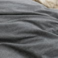 thumbnail image 4 of BESTOUCH Duvet Cover Set Queen 100% Washed Cotton Linen Feel Soft Chic Lightweight 3Pcs (Dark Black, 90"x90"), 4 of 8