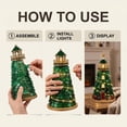 thumbnail image 4 of DIY Lighted Glass-Chrismas Style Lighthouse Kit, LED Craft Project with Translucent Pieces for Tabletop Display & Coastal Decor, 4 of 9