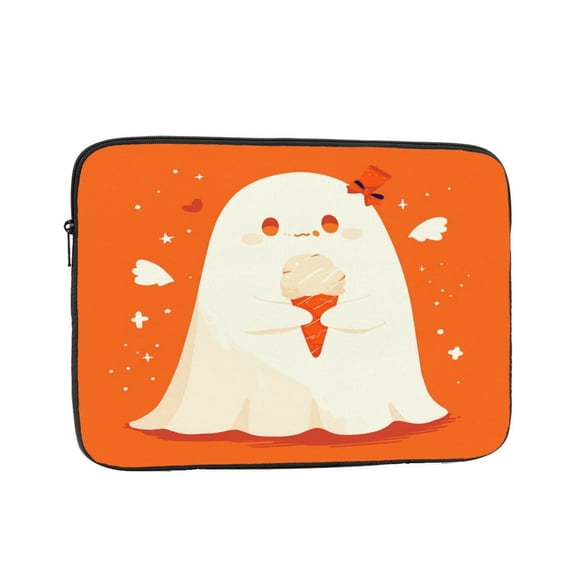 Laptop Sleeve Bag Compatible For iPad MacBook Air Pro Tablet Computer PC notebook Protective Fit in 10/12/13/14/15/16/17 inch Size Cute Ghost Ice Cream