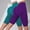 !Purple, variant on BODOAO 2 Pack Biker Yoga Shorts for Women,High Waisted Athletic Running Workout Gym Knee Length Shorts Tummy Control Hip Lifting Fitness Pants Compression and Tight Fit Yoga Short Blackish Green L