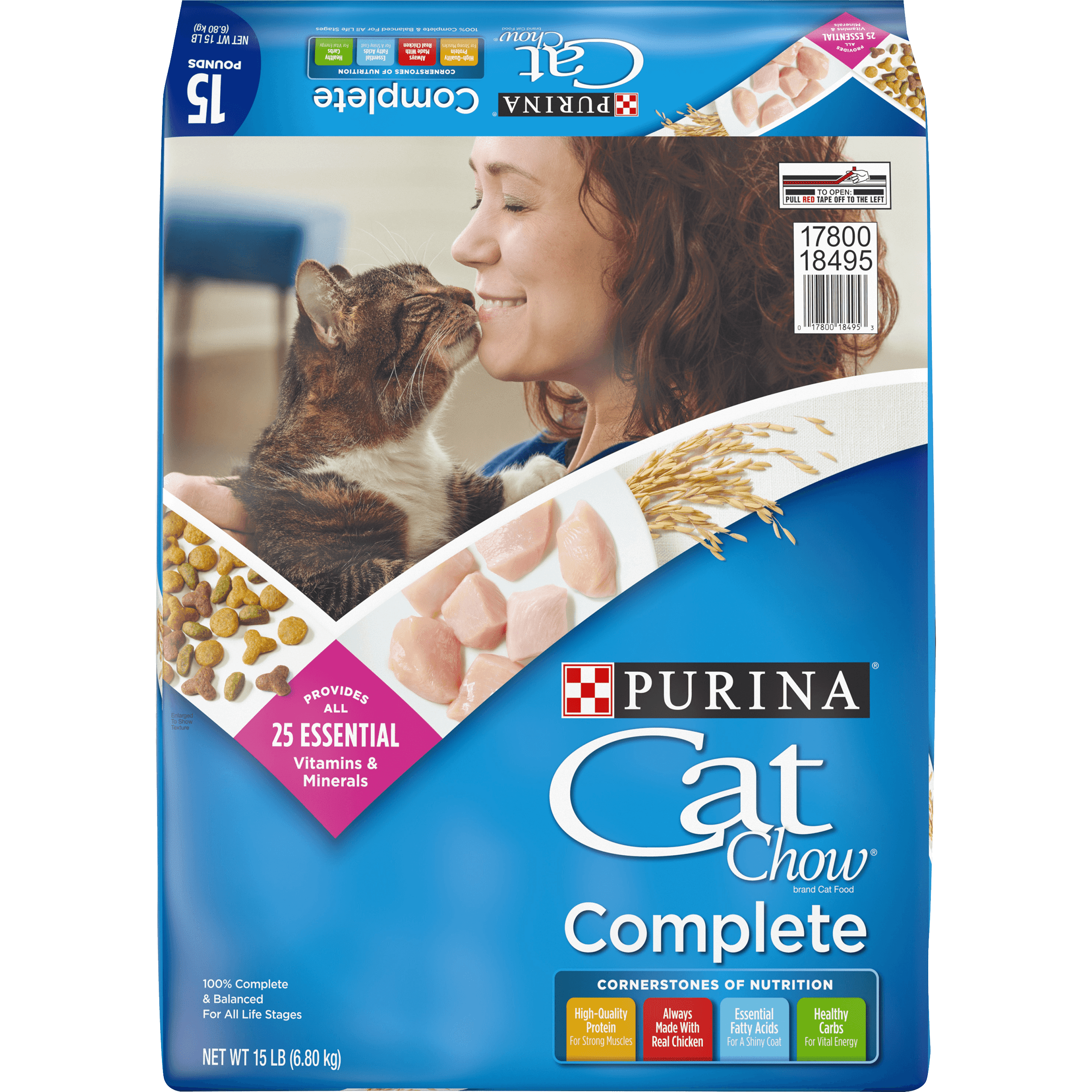 Purina Cat Chow Dry Cat Food Complete 15 Lb Bag Walmart 
