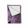 thumbnail image 2 of Fashion Soft Flannel Fleece Throw Blanket, Fashion Woman Portrait Messy Hair with Hearts Falling, Cozy Plush for Indoor and Outdoor Use, 60" x 80", Eggplant Black and Lilac, by Ambesonne, 2 of 6