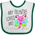 thumbnail image 3 of Inktastic My Auntie Loves Me- Cute Dragonfly Boys or Girls Baby Bib, 3 of 4