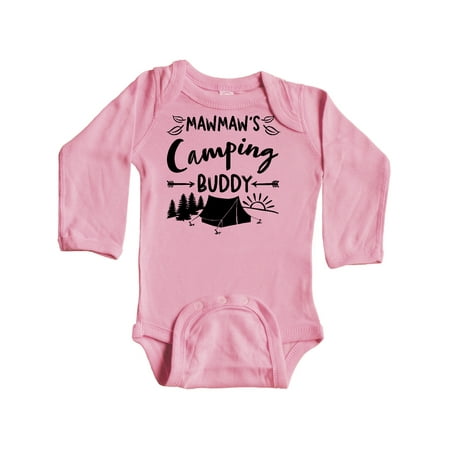 

Inktastic Mawmaws Camping Buddy Gift Baby Boy or Baby Girl Long Sleeve Bodysuit