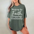 thumbnail image 3 of Walking by Faith Tripping Constantly Comfort Colors® Christian T-Shirt – Bible Verse Shirt for Men & Women, Subtle Religious Tee, 3 of 8