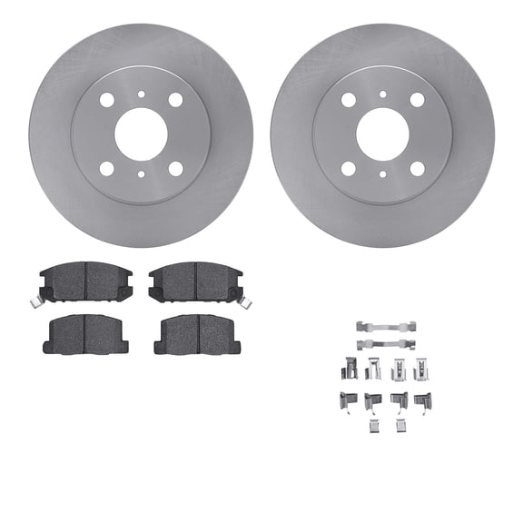 Dynamic Friction Company Rear Brake Rotors with 5000 Advanced Brake Pads includes Hardware 6512-76245