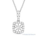thumbnail image 2 of 0.30ct Round Brilliant Cut "Dancing" Diamond Halo Pendant & Necklace in 14k White Gold, 2 of 2