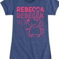 thumbnail image 3 of Peppa Pig - Rebecca Stacked - Girls Toddler And Youth Fitted Short Sleeve Tee, 3 of 5
